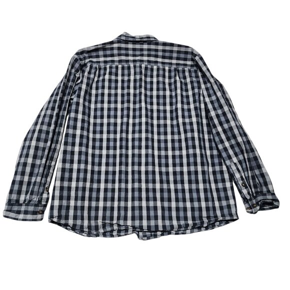 Carhartt Mens Relaxed Fit Black & Gray Plaid Button-Up Shirt 2XL Cotton‎ - Picture 3 of 7